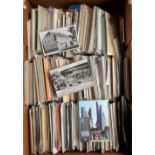 Postcards/Ephemera, a large mixed collection in box (many hundreds) of postcards, postal stationery,
