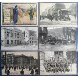 Postcards, 6 Irish Political cards, Irish Rebellion May 1960 showing a group of officers with