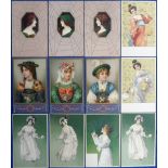 Postcards, Tony Warr Collection, a good mixed early glamour selection of 28 cards all published by