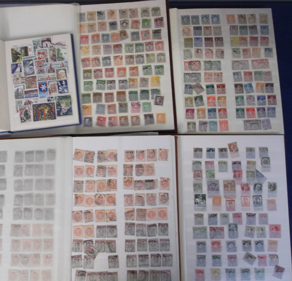 Stamps, various collections in 5 stockbooks inc. GB QV - George V, mainly used, a collection of