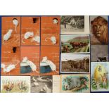 Postcards, a good broad selection of approx. 100 cards of animals inc. Tuck published 'Piggie