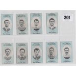 Cigarette cards, Cope's, Noted Footballers (Clip's, 120 subjects), Ebbw Vale, 9 cards, nos 73-81