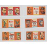 Trade cards, USA, Topps, a collection of 45 'Foldee' cards from various series, Funny Foldees (