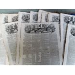 Newspapers, 54 copies of 'Field, The Farm, The Garden, The Country Gentleman's Newspaper' 1 dating