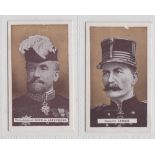 Trade cards, Clarnico, Great War Leaders, 2 cards, General Lehman and Vice Admiral Boue de Lapeyrere