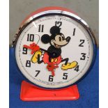 Walt Disney Mickey Mouse Bayard of France vintage alarm clock (working order, one rivet missing from