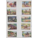Cigarette cards, Germany, G.E.G. Hamburg, 2 sets, Earth & People (72 cards) & Journey Round the