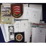 Football, Middlesex Wanderers memorabilia & ephemera inc. tour itinerary's from European Tour