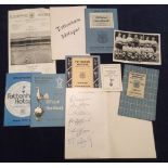 Football, Tottenham Hotspur, selection of items inc. Booklet 'Spurs 1961' signed to autograph page