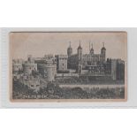 Cigarette card, John J Woods, Views of London, type card, The Tower (age toned, acm gen gd)