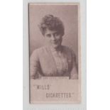 Cigarette card, Wills, Actresses & Celebrities, Collotype (Wills's Export Manufacturers back),