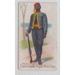 Cigarette card, Leon De Cuba Cigars, Colonial Troops, type card, Review Order Sierra Leone Royal