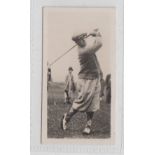 Cigarette card, Golf, Major Drapkin, Sporting Celebrities, type card, no 4, Robert T. Jones (