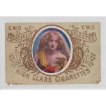 Tobacco advertising, CWS, folded paper advert showing Beauty to centre, ref H722 circa 1900 (wear to