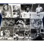 Football press photographs, a collection of approx 90 mostly b/w photographs, 8x10" and smaller,