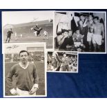 Football autographs, Manchester Utd, 4 b/w photographic images all being reproductions from