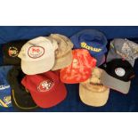 Motor Cycle & Speedway 'Baseball' Caps, 35 caps to include Reading Bulldogs, Oakley, Iverson Racing,