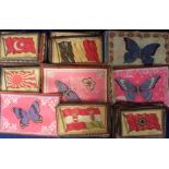 Tobacco felts/blanket issues, ATC, Butterflies 'G' size (24 inc. one or two duplicates) plus a large