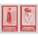 Cigarette cards, Ogden's, Actresses, Tabs Type issues, both with fronts in red, 'Mabel' & 'Cleo De