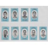 Cigarette cards, Cope's, Noted Footballers (Clip's, 500 subjects), Huddersfield Town, 9 cards, nos