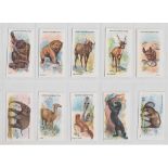 Cigarette cards, Adkin's 2 sets Butterflies & Moths and Wild Animals of the World (vg)