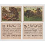 Trade cards, Canada, Planters Nut & Chocolate Ltd, Hunted Animals, 'XL' size (set, 25 cards) (gd/