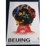 Olympics, Beijing, 2008, a collection of 6 different Official promotional posters, each 50cm x