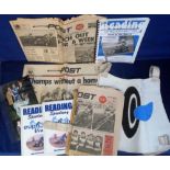 Speedway, Reading Racers, Leather Race Jacket (no 3), two Reading programme boards (one with a few