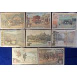 Trade cards, Liebig, a collection of 8 Italian language sets, Postage Stamps 4 S1093, Tramways of