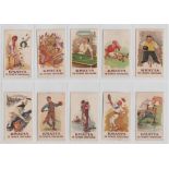 Trade cards, Netherlands, Kwatta Chocolate, Humorous Sporting Series, as Edmondson, 21 different