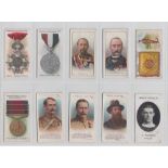 Cigarette cards, Taddy, 10 type cards, Orders of Chivalry (1), Honours & Ribbons (1), Boer