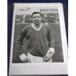 Football autographs, a folder containing a fine collection 40 signed photos, b/w & colour, mostly