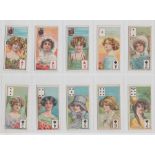 Cigarette cards, Wills (Scissors), Beauties (playing cards inset, no lattice back) (set, 52