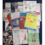 Football programmes, European Finals for European Cup, Cup Winners Cup, U.E.FA. Cup and Euro Finals.