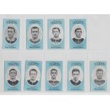 Cigarette cards, Cope's, Noted Footballers (Clip's, 500 subjects), Bradford, 9 cards, nos 310-318
