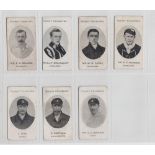 Cigarette cards, Taddy, County Cricketers, 7 cards, Middlesex (4), Mr A.E. Beldam, Mr B.J.T.