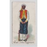 Cigarette card, Charlesworth & Austin, Colonial Troops, black back, type card, West India