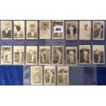 Cigarette cards, Phillips, Cricketers (brown back) (19 different cards) (fair/gd)