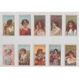 Cigarette cards, Phillips, Beauties (Numbered B801-B825) (set, 25 cards) (some with faults, gen gd)