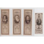 Bookmark issues, Player's Bookmark (Authors), type card Sir Walter Besant (creased & cut), sold with