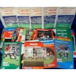 Football programmes & tickets, a collection of approx 90 England home programmes, late 1950's