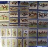 Cigarette cards, 4 sets, Boguslavsky Winners on the Turf standard & 'L' size and Carreras Races -