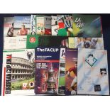 Football programmes, a collection of F.A. Cup Finals. Football League Cup Finals, F.A. Charity