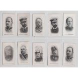 Cigarette cards, Taddy, Admirals & Generals - The War, 10 cards, nos 2, 6, 7 (x2), 9, 11 (x2), 12,