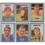 Trade cards, A&BC Gum, Footballers (Orange back, 171-255), 'X' size (set, 85 cards) (set, 85