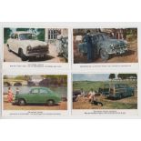 Advertising postcards, H. Pope & Sons Ltd, four motoring advertising cards showing coloured images