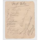 Football autographs, Port Vale FC, autograph album page mid 1930's signed by 12 players inc.