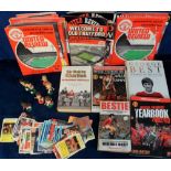 Football memorabilia, Manchester United, selection of items, some duplication, inc. approx. 160 home