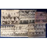 Football autographs, a collection of 6 magazine team group pictures 1940's & 50's bearing various