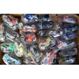 Maisto Model Motorbikes, 75+ 1:18 scale Maisto model motorbikes in original plastic packaging